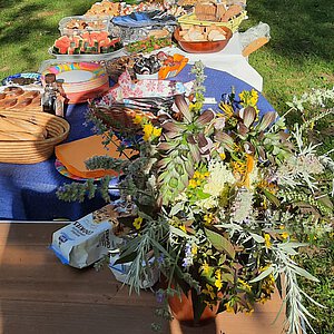 Blick auf Buffet